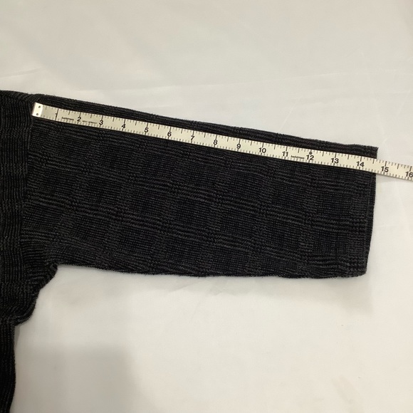 Eileen Fisher size L check print 3/4 sleeve scoop neck blouse (W451) - Picture 12 of 14